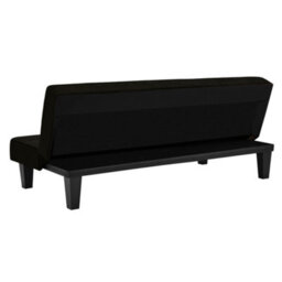 Dorel Home Kebo Sofa Bed Sofa In Velvet Black - thumbnail 3