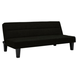 Dorel Home Kebo Sofa Bed Sofa In Velvet Black - thumbnail 2