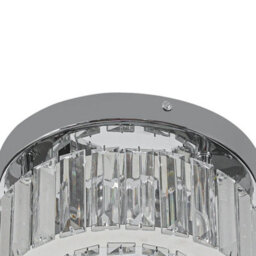 Komore Mini Elegant Crystal Semi Flush Mount Ceiling Lamp Cool White Led Stainless Steel Base - thumbnail 6