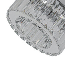 Komore Mini Elegant Crystal Semi Flush Mount Ceiling Lamp Cool White Led Stainless Steel Base - thumbnail 7