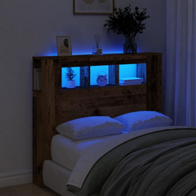 Berkfield Led Headboard Old Wood 120X18.5X103.5 Cm Engineered Wood - image 1