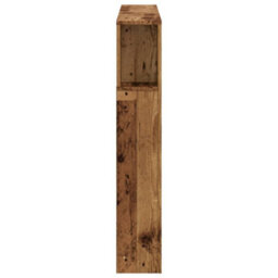 Berkfield Led Headboard Old Wood 120X18.5X103.5 Cm Engineered Wood - thumbnail 7