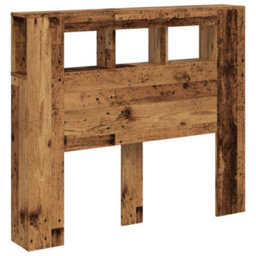 Berkfield Led Headboard Old Wood 120X18.5X103.5 Cm Engineered Wood - thumbnail 3