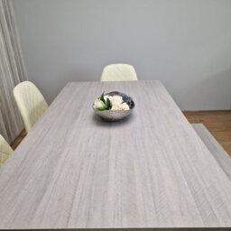 Kosy Koala Dining Table Set In Grey, 4 Diamond-Pattern Cream Chairs, And 1 Bench. Kitchen Dining Table For 4 - thumbnail 8
