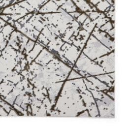 Gold Silver Abstract Modern Easy To Clean Rug For Living Room Bedroom & Dining Room-120Cm X 170Cm - thumbnail 4