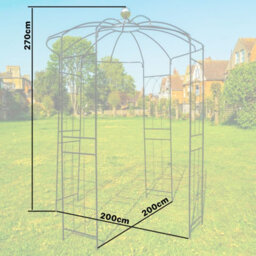 Woodside Santon Metal Garden Wedding Birdcage Pergola Outdoor Arch/arbour Gazebo - thumbnail 7