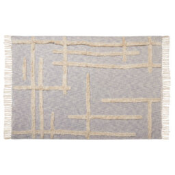 Beliani Blanket Hospet Cotton 130 X 180 Cm Grey - thumbnail 5