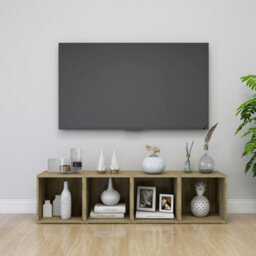 Berkfield Tv Cabinets 4 Pcs Sonoma Oak 37X35X37 Cm Engineered Wood - thumbnail 1