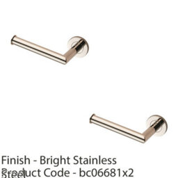 Loops 2 Pack - Mitred Bathroom Toilet Roll Holder On Rose Concealed Fix Bright Steel - thumbnail 2