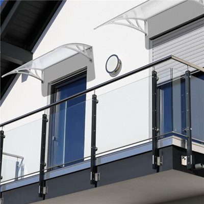 Yaheetech White Outdoor Awning Canopy For Window Front Door Porch, 100 X 76 Cm - image 1