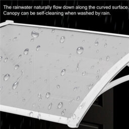 Yaheetech White Outdoor Awning Canopy For Window Front Door Porch, 100 X 76 Cm - thumbnail 8