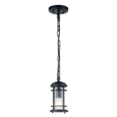 Luminosa Lighting Elstead Feiss Lighthouse Outdoor Pendant Ceiling Light Textured Black, Ip44 - image 1