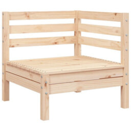 Walplus Garden Sofa 2-Seater With Footstool Solid Wood Pine - 127 X 127 X 62,5 Cm (W X D X H) - thumbnail 5