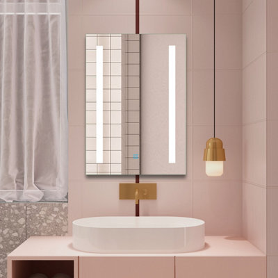 Probaty Bathrooms Led Illuminated Mirror Dimmable 800X600mm With Anti-Fog,touch Switch Wall Mounted Backlit Vanity Mirror - image 1