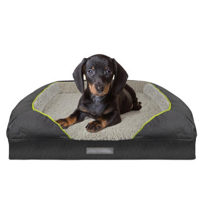 Dreamcatcher Grey Medium Dog Bed Orthopaedic Shredded Memory Foam, Fleece Sleeping Area, Non Slip Base, Removable Washable Cover - image 1
