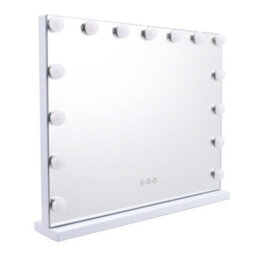 Living And Home Hollywood Vanity Mirror Wall Mounted Or Freestanding Lighted Makeup Mirror Dimmable Dresser Mirror With Touch Control 58 X 48Cm - thumbnail 4