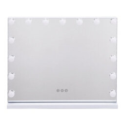 Living And Home Hollywood Vanity Mirror Wall Mounted Or Freestanding Lighted Makeup Mirror Dimmable Dresser Mirror With Touch Control 58 X 48Cm - thumbnail 3