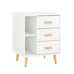 Sobuy Fbt95-W, Bedside Table End Table Sofa Table Nightstand Lamp Table,white,w48Xd40Xh60 - thumbnail 1