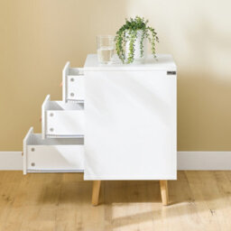Sobuy Fbt95-W, Bedside Table End Table Sofa Table Nightstand Lamp Table,white,w48Xd40Xh60 - thumbnail 6