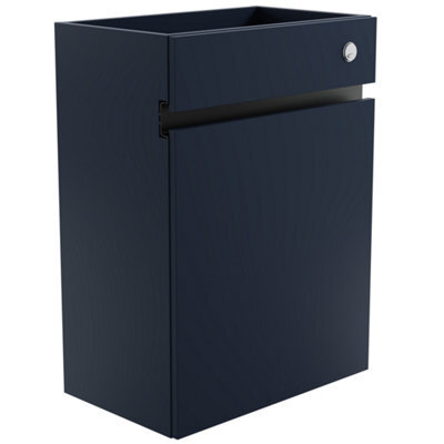 Lismore Matt Indigo Blue Modern Freestanding Toilet Cabinet (H)820mm X (W)600mm - image 1