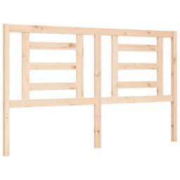 Berkfield Bed Frame With Headboard King Size Solid Wood - thumbnail 8