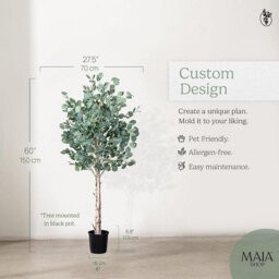 Artificial Plant Eucalyptus, Maia Shop For Home And Office Decoration, 150Cm - thumbnail 5
