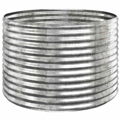 Berkfield Durable Garden Planter Powder-Coated Steel 100X100X68 Cm Silver - image 1