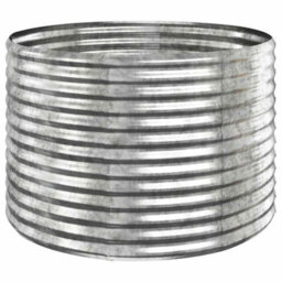 Berkfield Durable Garden Planter Powder-Coated Steel 100X100X68 Cm Silver