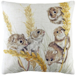 Evans Lichfield Woodland Field Mice Printed Cushion Cover - thumbnail 1