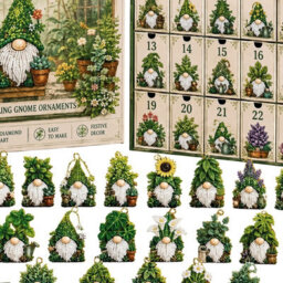 Amorly Plant Lover Gnome Diamond Painting Advent Calendar, Diy Gem Art Craft Kit, 24Pcs Hanging Ornaments, Gift For Garden Plant Lovers - thumbnail 7