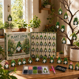 Amorly Plant Lover Gnome Diamond Painting Advent Calendar, Diy Gem Art Craft Kit, 24Pcs Hanging Ornaments, Gift For Garden Plant Lovers - thumbnail 3