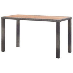 Walplus Garden Table Anthracite And Brown 123X60X74 Cm Solid Acacia Wood - thumbnail 4