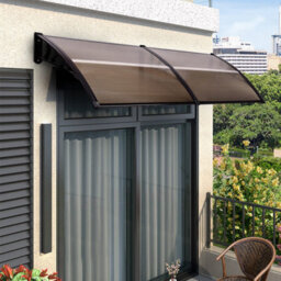 Costway Door Canopy Awning Shelter Front Back Porch Window Roof Outdoor Shade Patio Dark Brown - thumbnail 8