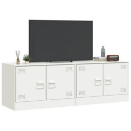 Berkfield Tv Cabinets 2 Pcs White 67X39X44 Cm Steel - thumbnail 4