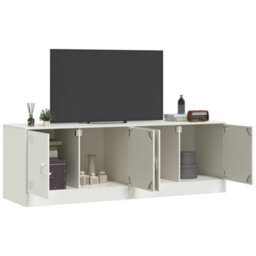 Berkfield Tv Cabinets 2 Pcs White 67X39X44 Cm Steel - thumbnail 3