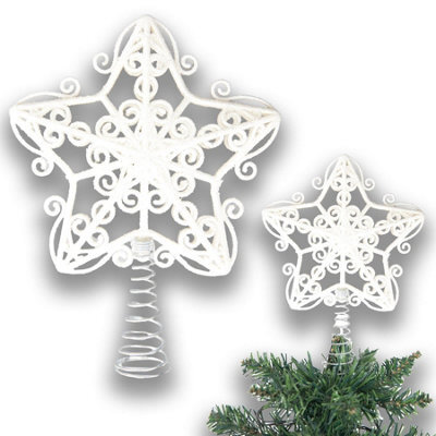 Shatchi Christmas Dark Green Glitter Star Tree Topper - Sparkling Star Decoration For Xmas Tree - Elegant Christmas Home Décor - image 1