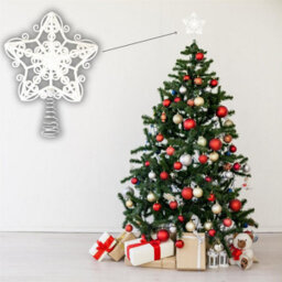 Shatchi Christmas Dark Green Glitter Star Tree Topper - Sparkling Star Decoration For Xmas Tree - Elegant Christmas Home Décor - thumbnail 5
