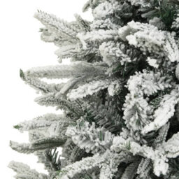 Berkfield Artificial Christmas Tree With Flocked Snow Green 240 Cm Pvc&pe - thumbnail 4