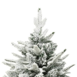 Berkfield Artificial Christmas Tree With Flocked Snow Green 240 Cm Pvc&pe - thumbnail 3