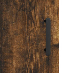 Berkfield Elegant Highboard Smoked Oak 69.5X34X180 Cm Engineered Wood - thumbnail 9