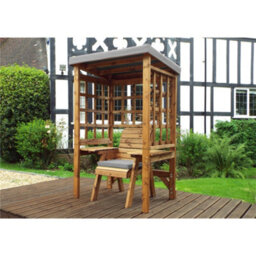 Marlborough Traditional Zubond Single Arbour Grey With 1 X Grey Chair Cushion - thumbnail 3
