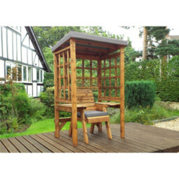 Marlborough Traditional Zubond Single Arbour Grey With 1 X Grey Chair Cushion - thumbnail 1