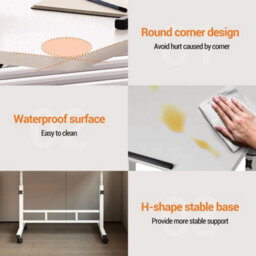 60X40Cm/black Height Adjustable Standing Desk Tilting Overbed Table - thumbnail 4