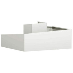 Berkfield Garden Planter White 100 X 100 X 50 Cm Steel - thumbnail 7
