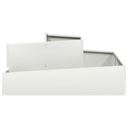 Berkfield Garden Planter White 100 X 100 X 50 Cm Steel - thumbnail 5