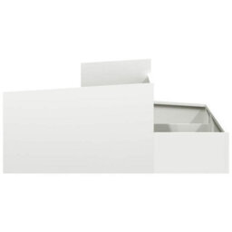 Berkfield Garden Planter White 100 X 100 X 50 Cm Steel - thumbnail 6