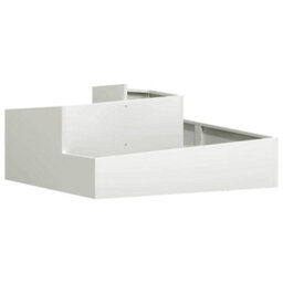 Berkfield Garden Planter White 100 X 100 X 50 Cm Steel - thumbnail 2