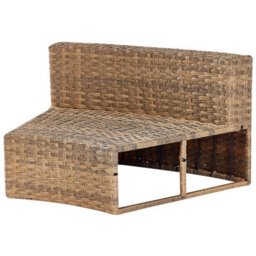 Beliani Garden Lounge Set With Table 9 Seater Severo Pe Rattan Golden Brown - thumbnail 7