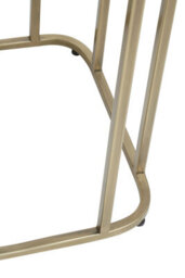 Orsina Mirrored Top Side Table With Gold Polished Frame, Modern Accent Table With Mirrored Glass Top, Side Table - thumbnail 4