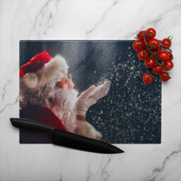 Benjamin Tate Design Merry Christmas And Happy Holidays Dining Glass Chopping Boarddesigner Style - thumbnail 3